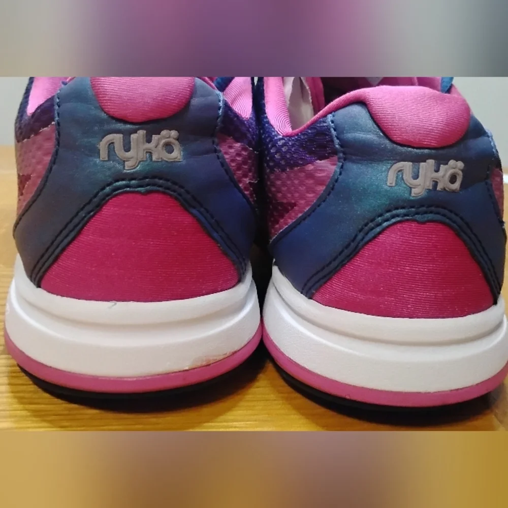 Ryka Womens 9.5 Devotion Plus 2 Walking Sneakers Blue Pink Comfort Athletic Shoe - Picture 4 of 16